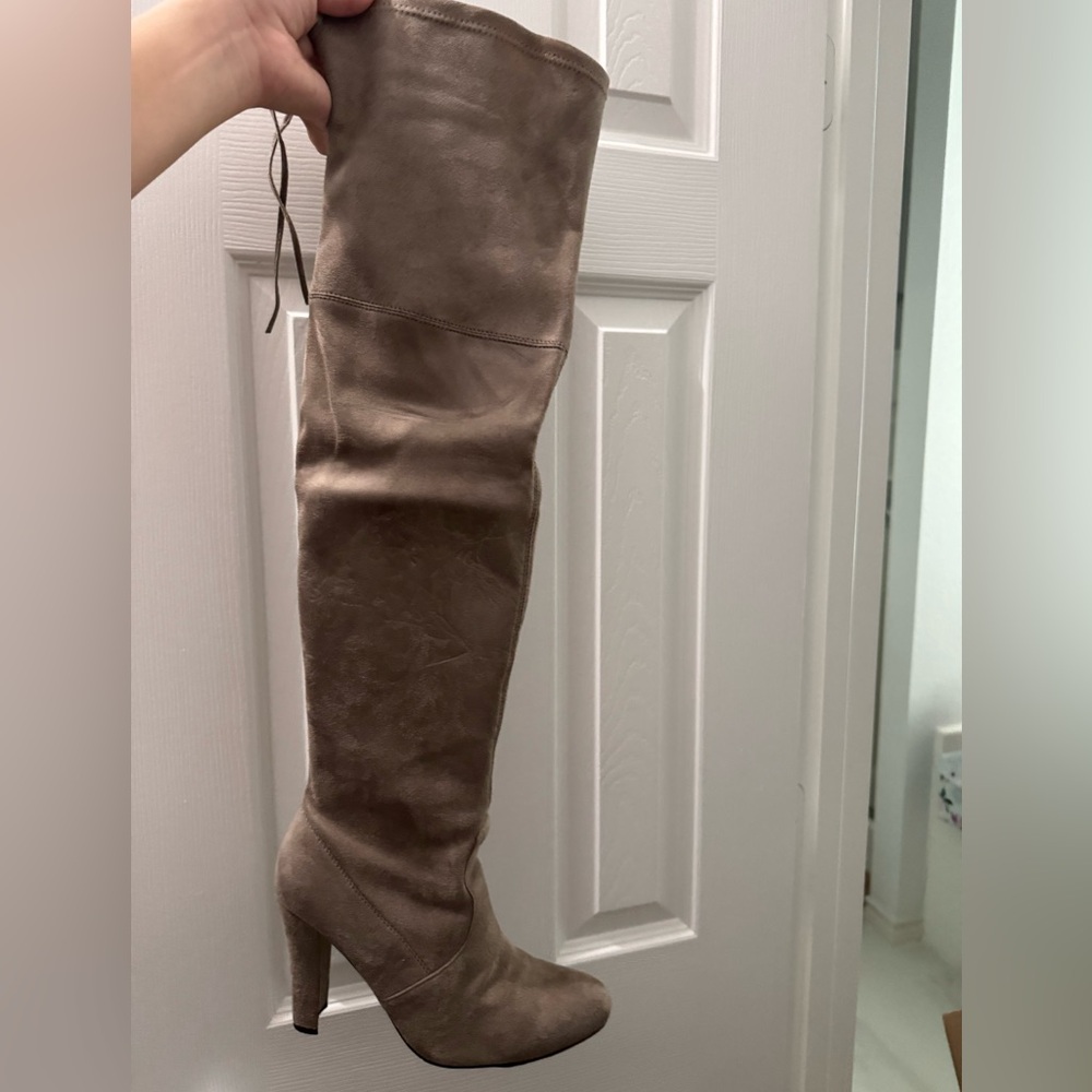 Steve Madden Taupe Over-the-Knee Boots